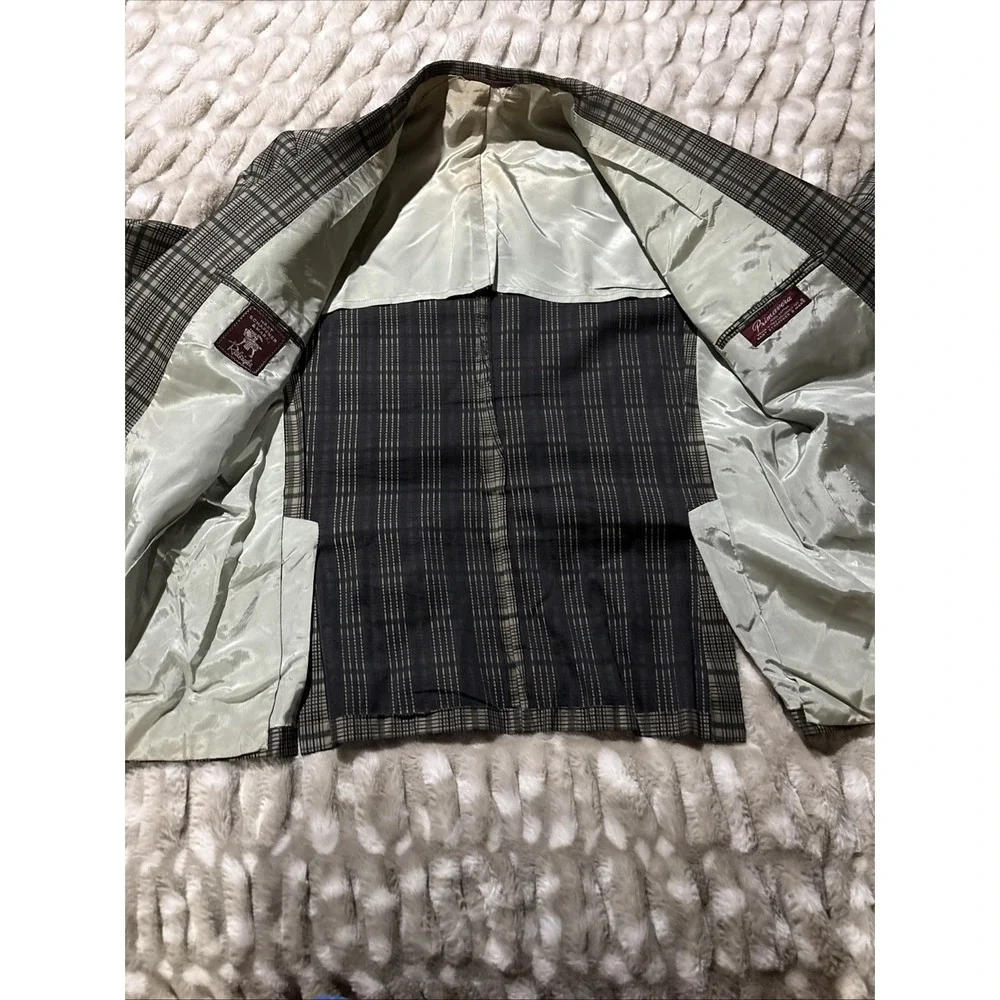 VTG Hart Schaffner Marx Jack Nicklaus Plaid Blazer Men 44R Sport Coat Union Made